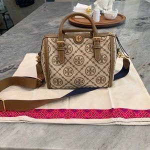 Authentic Tory Burch T Monogram Barrel bag